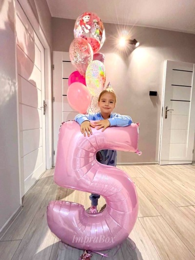 Zestaw balonów Psi Patrol z cyferką