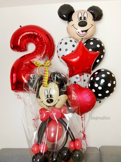 Zestaw Myszka Mickey z cyfrą i figurką balonową